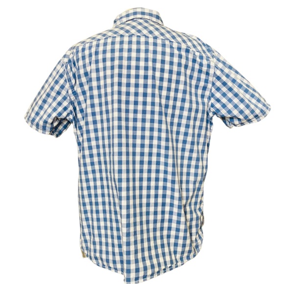 Sonoma Men's blue and white checked collared button down shirt, Sz XL - Picture 10 of 14